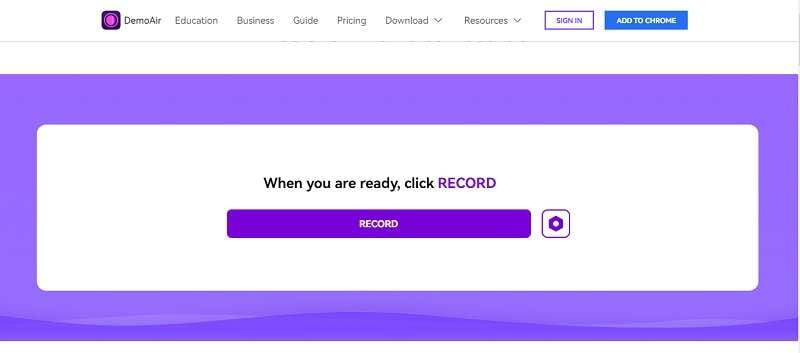 click record to start recording