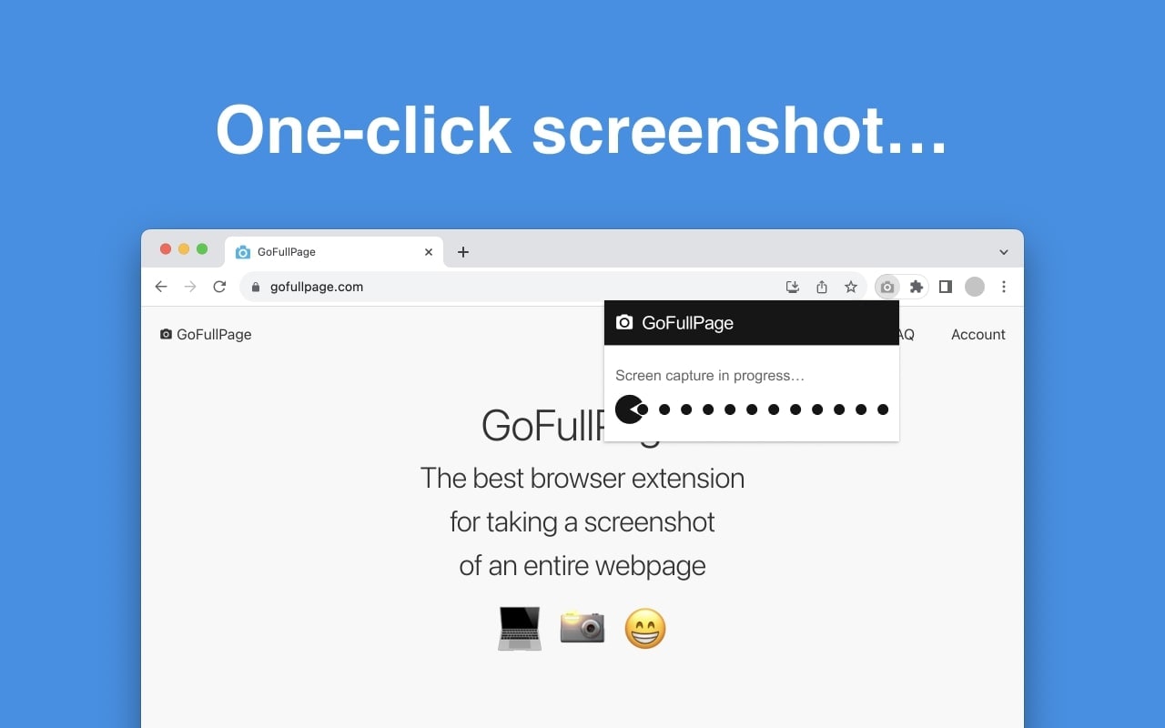 use gofullpage for long mac screenshots