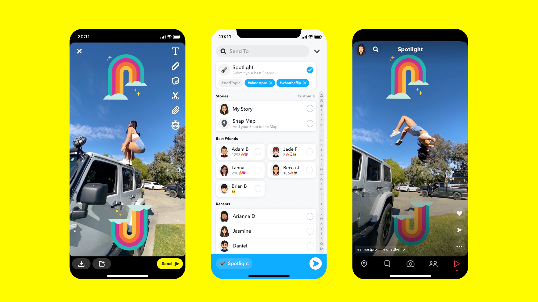 Snapchat Spotlight homepage