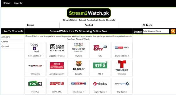 stream 2 watch free sports streaming site