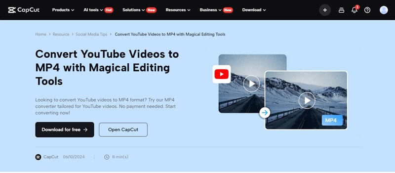 capcut youtube video trimmer online
