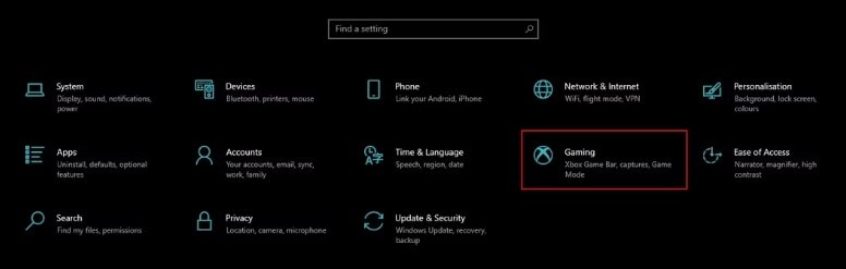 windows 10 settings