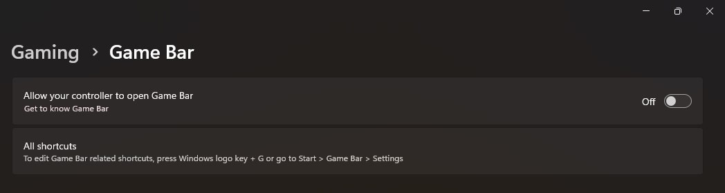 turn off game bar windows 11