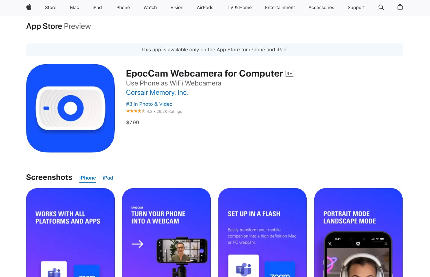 epoccam download page