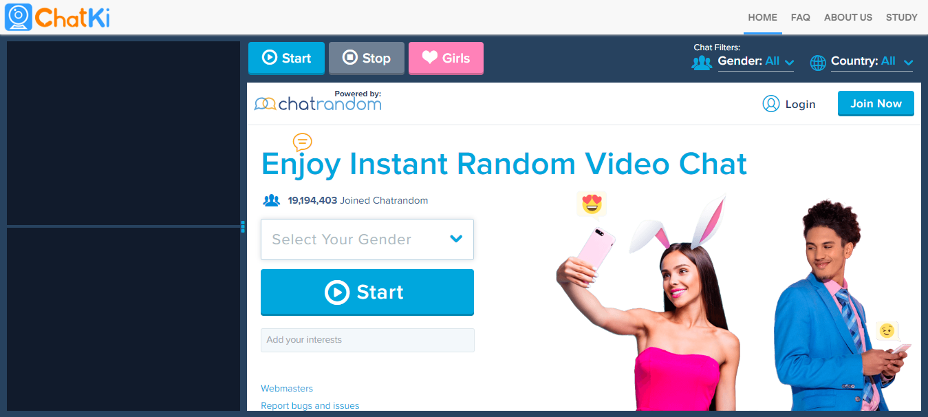 chatki random video chat website