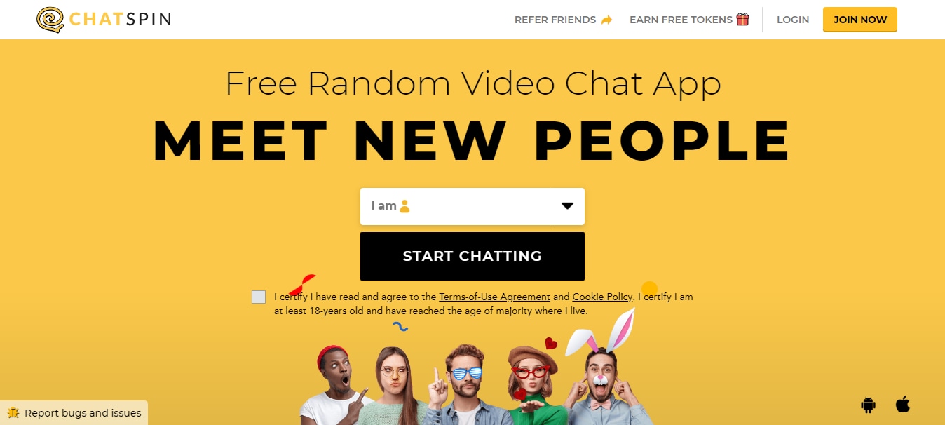 chatspin random video chat website