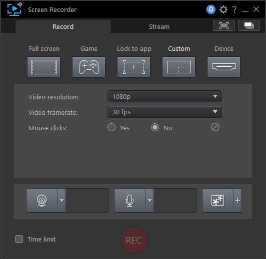 cyberlink screen recorder 4 interface