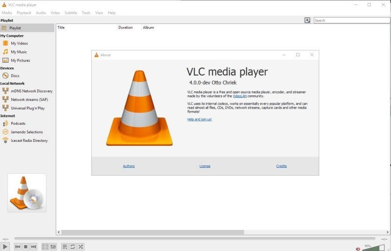 vlc transcodes the video