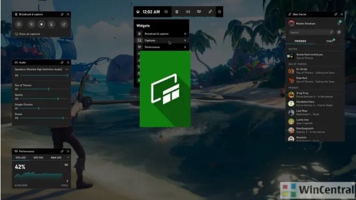 grabador de pantalla de la barra de juegos de xbox