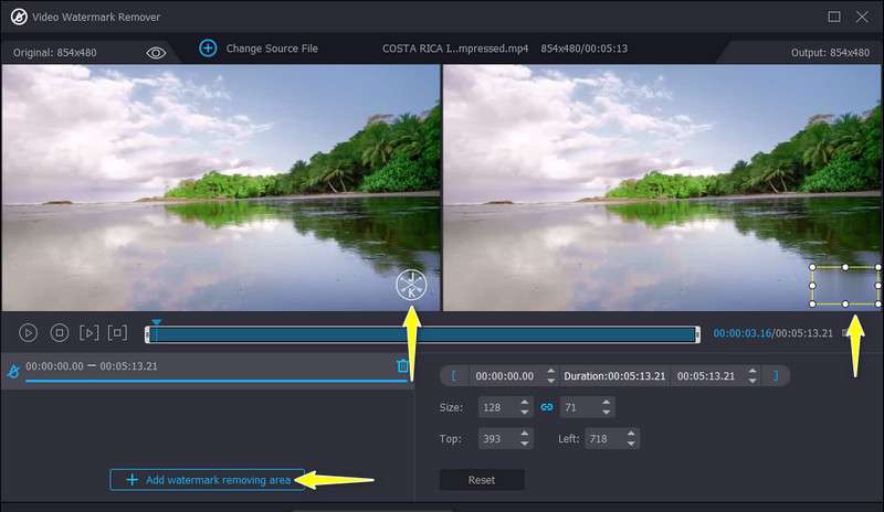remove a watermark with vidmore 