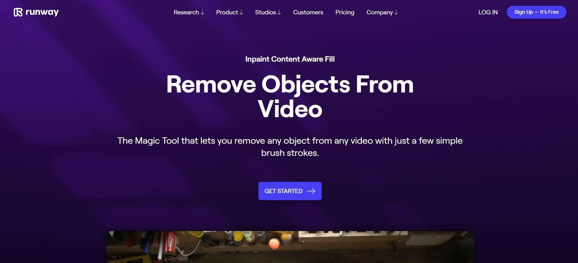 get started with runway to remove objects from video