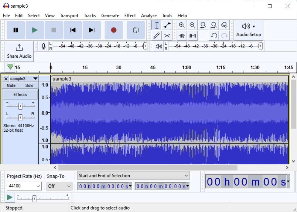 audacity vocal remover interface 