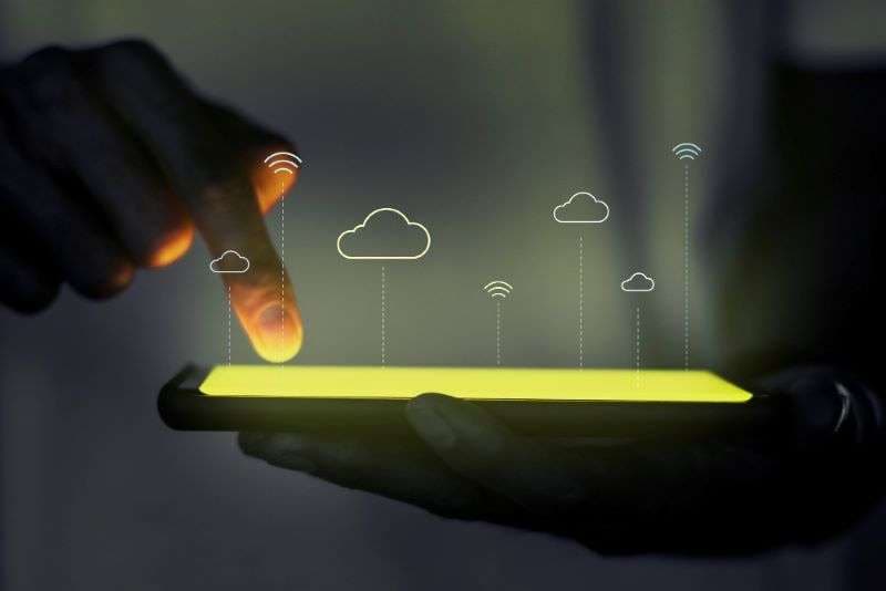 cloud storage concept on mobile