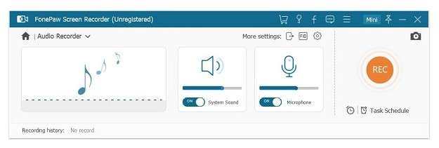 fonepaw voice recorder app with timer