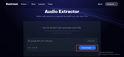 restream audio extracting voice from video