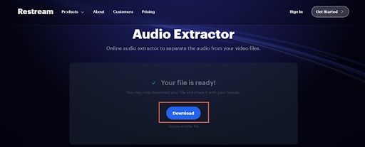 restream audio extracting voice from video