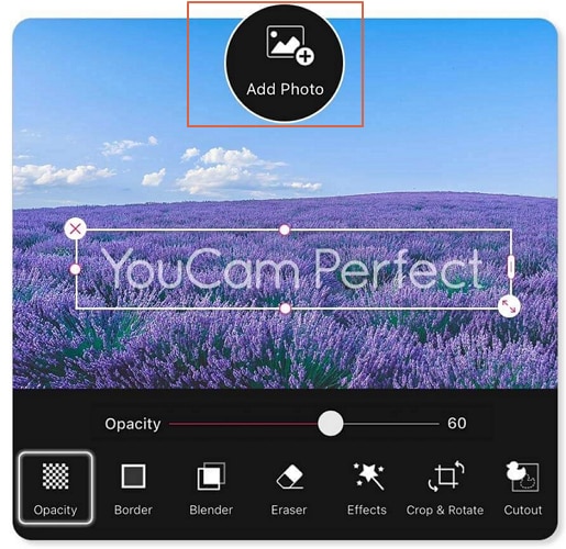 youcam perfect watermark add image