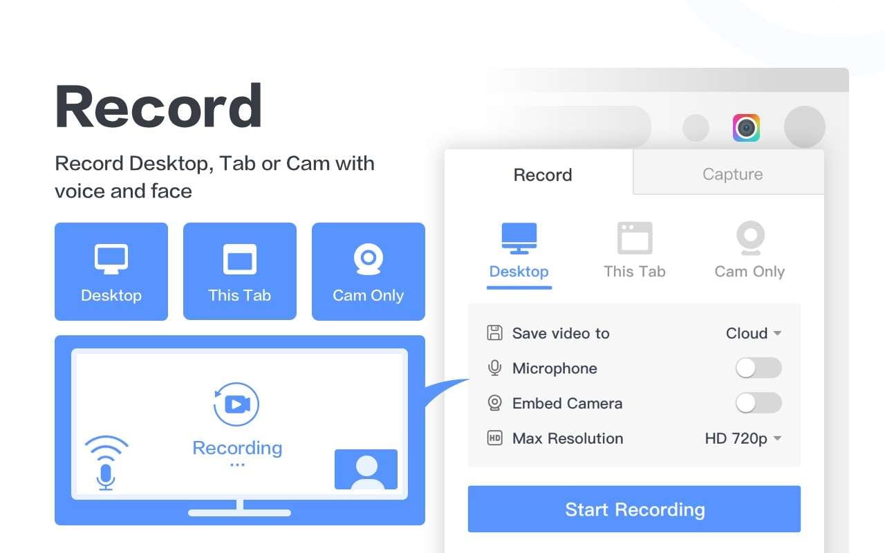 awesome screen recorder for chrome user interface 
