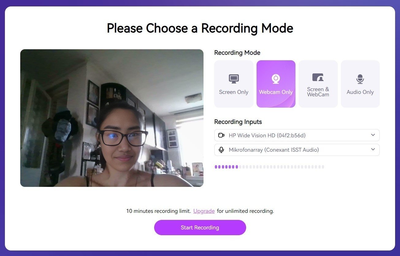 record video on mac webcam with demoair