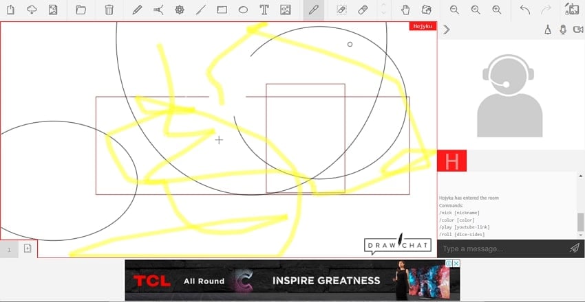 draw.chat pizarra en línea para enseñar