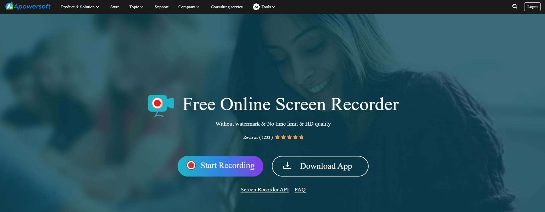 try the apowersoft online screen recorder