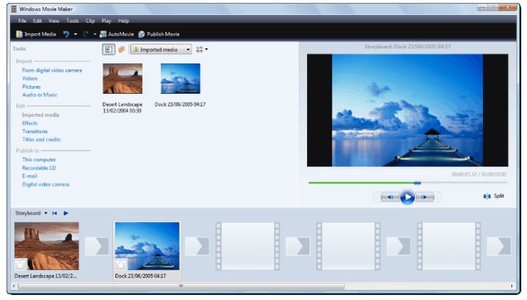 is the preview on windows movie maker low quality