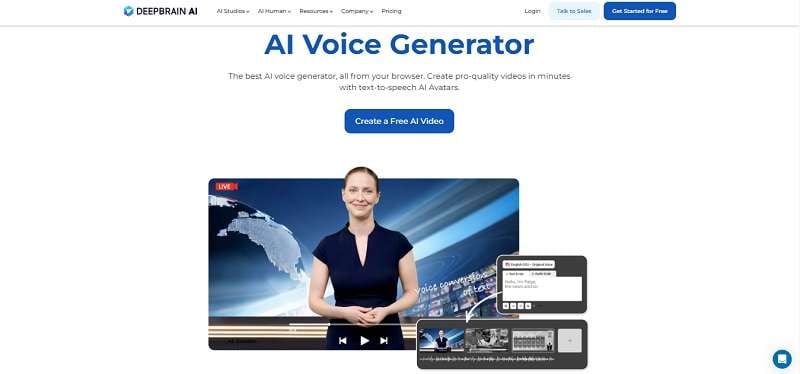 deepbrain ai generador de voz para youtube