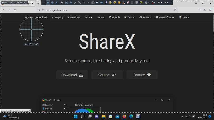 sharex youtube software de grabación