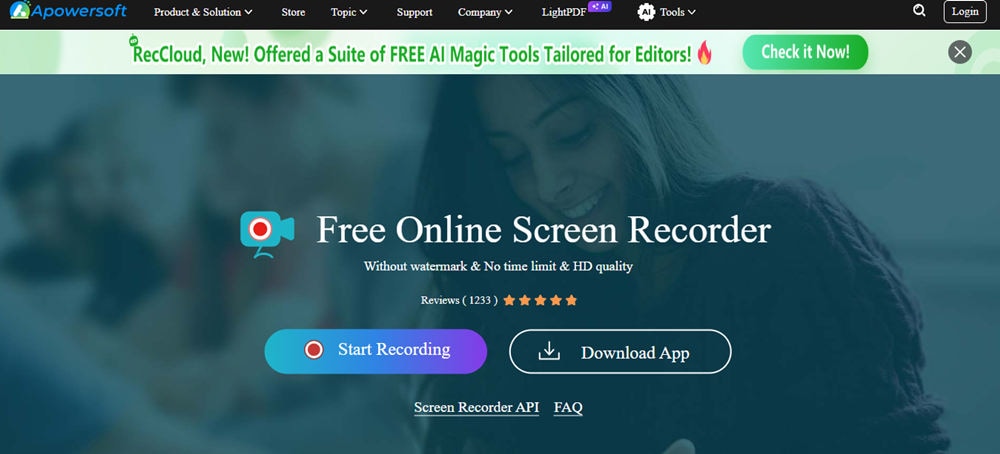 Apowersoft online screen recorder