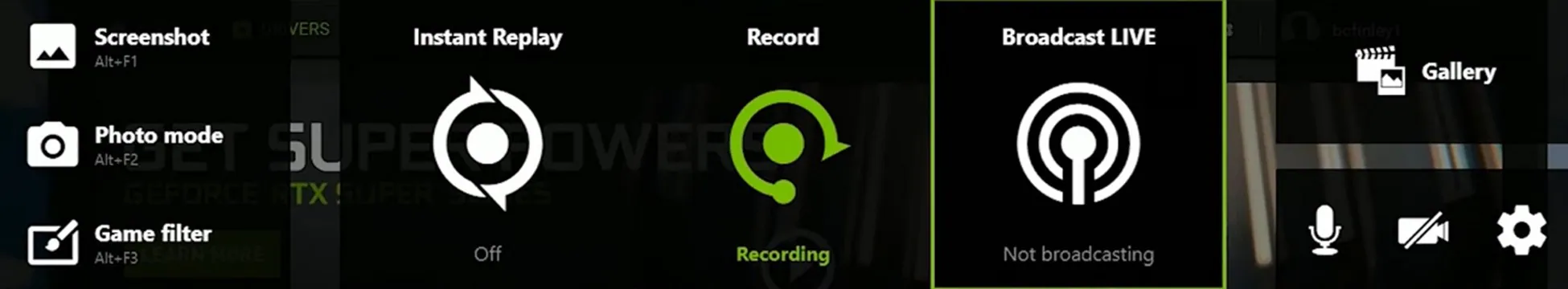 adjust recording settings across nvidia shadowplay