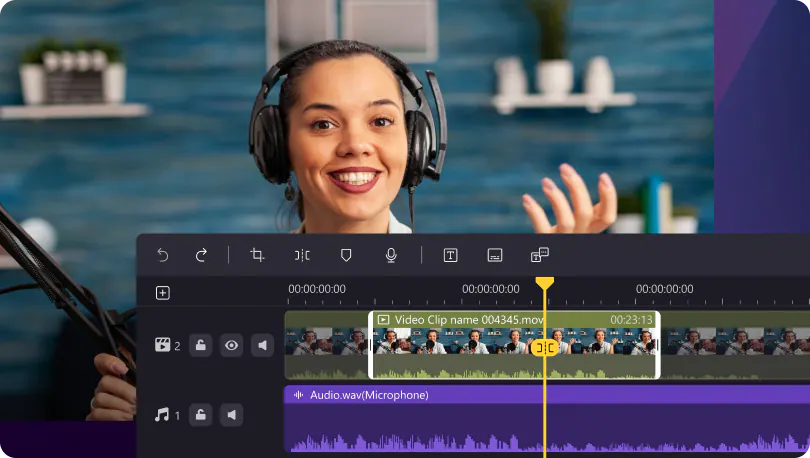 corte vídeo com o software de edição de vídeo