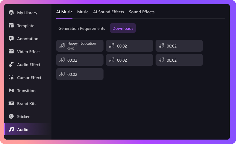 Export or Share Highlight Video music