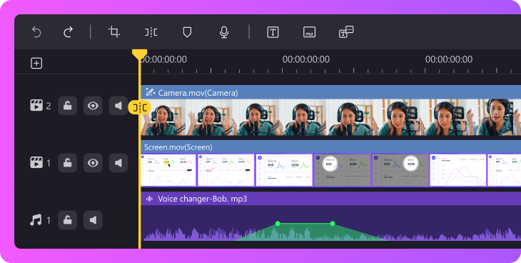 changeur de voix avec édition audio