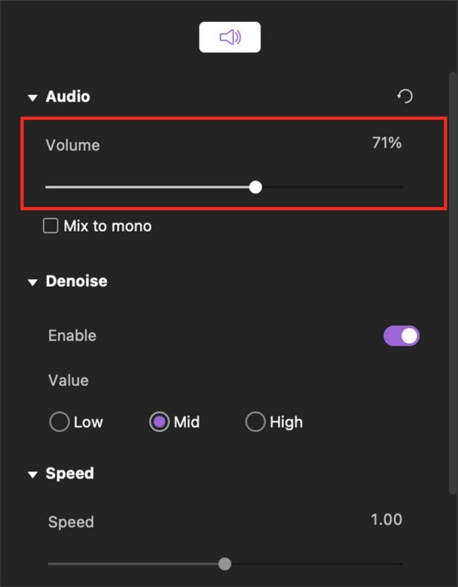 adjust volume