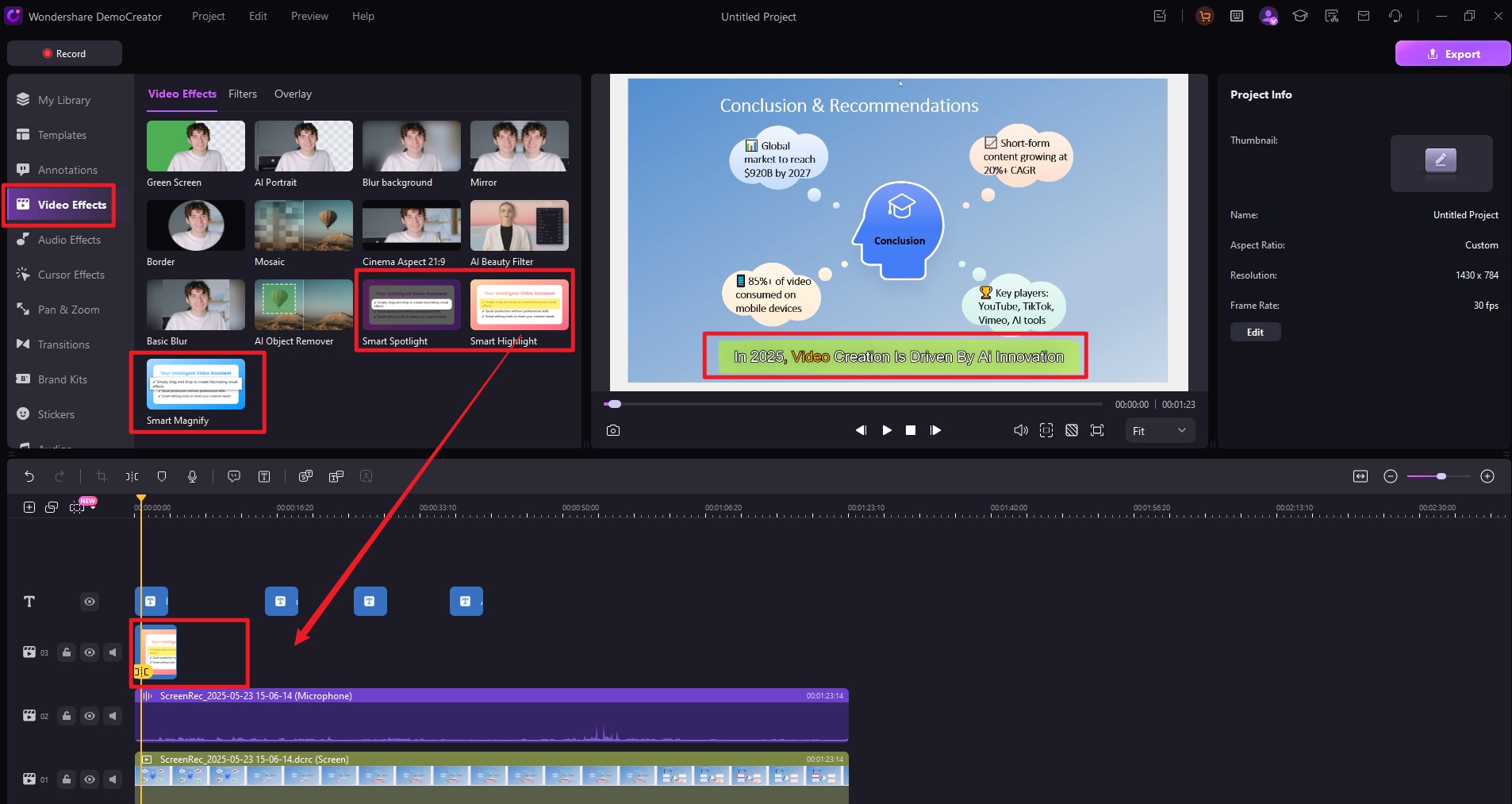 find smart highlight