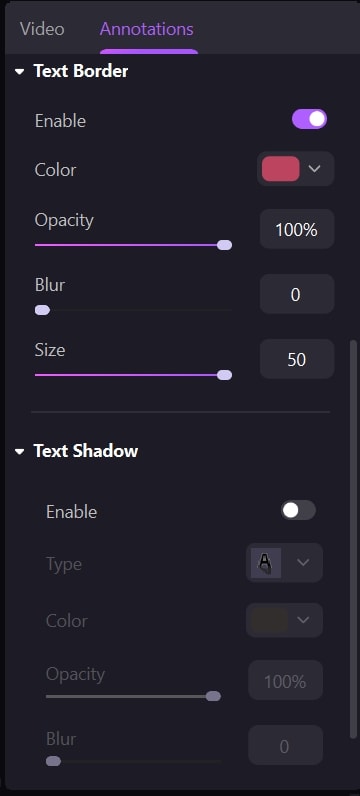 text border and text shadow