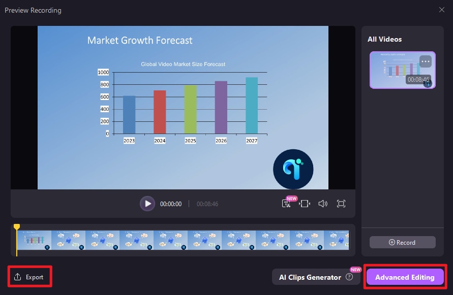 Record PowerPoint with Animations step 7