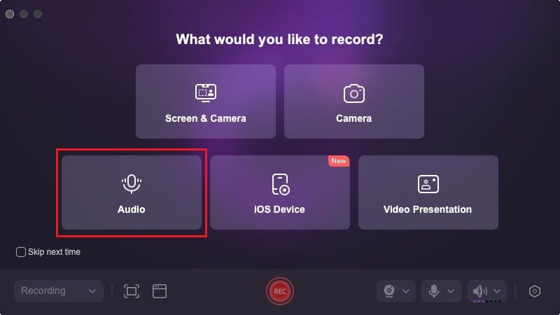 don't record the screen