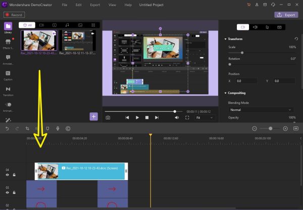 Audio extrahieren in democreator Schritt 2