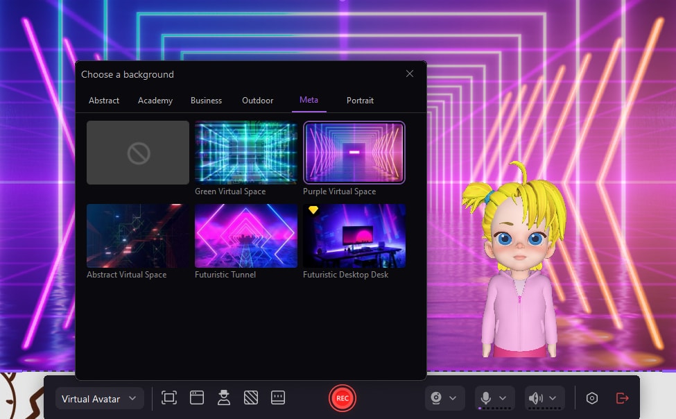 Virtual Avatar Recording Democreator Guide