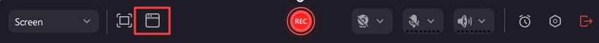 select a window to record screen