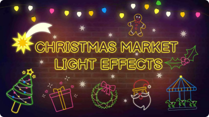 Christmas Market Light Effects