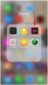 locating voice memos in iPhone