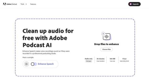 enhancing podcast with adobe podcast