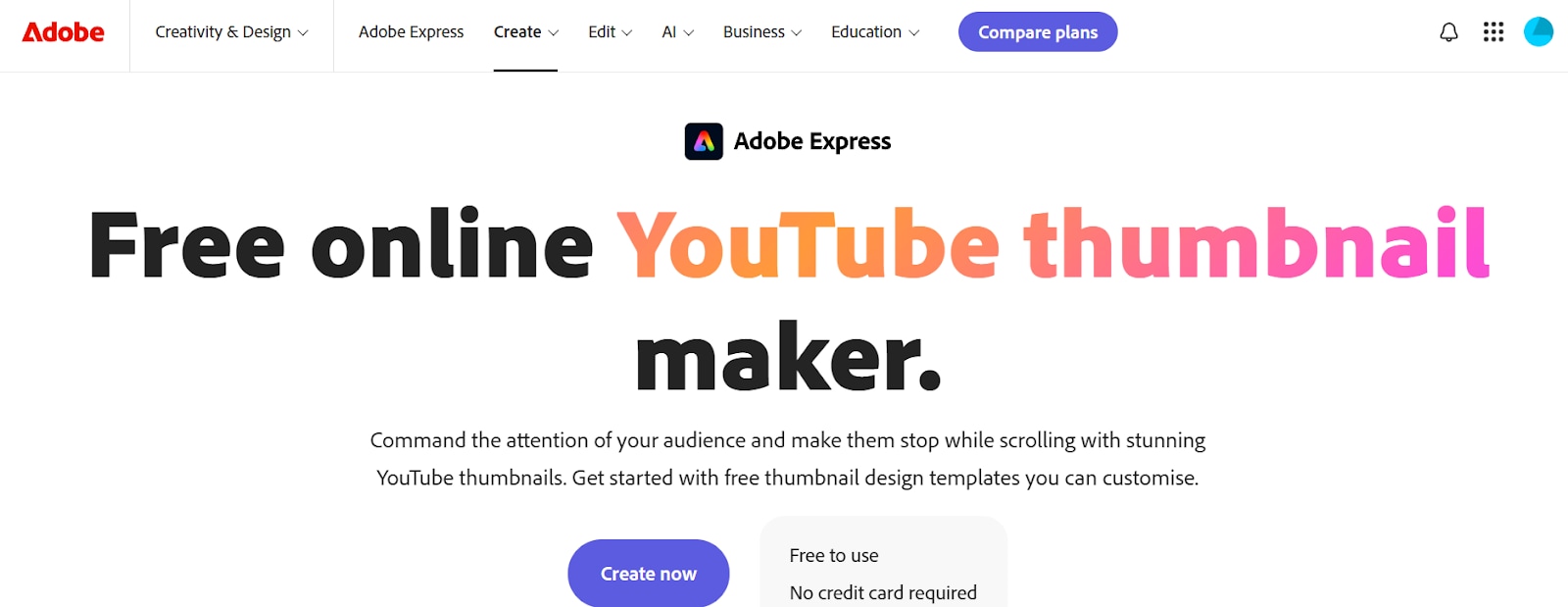 Adobe-express-homepage