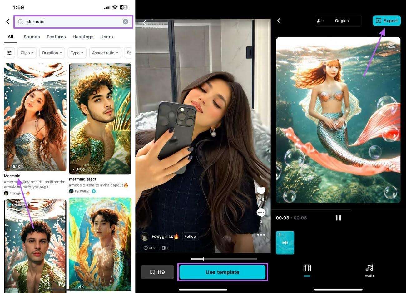 capcut ai mermaid filter