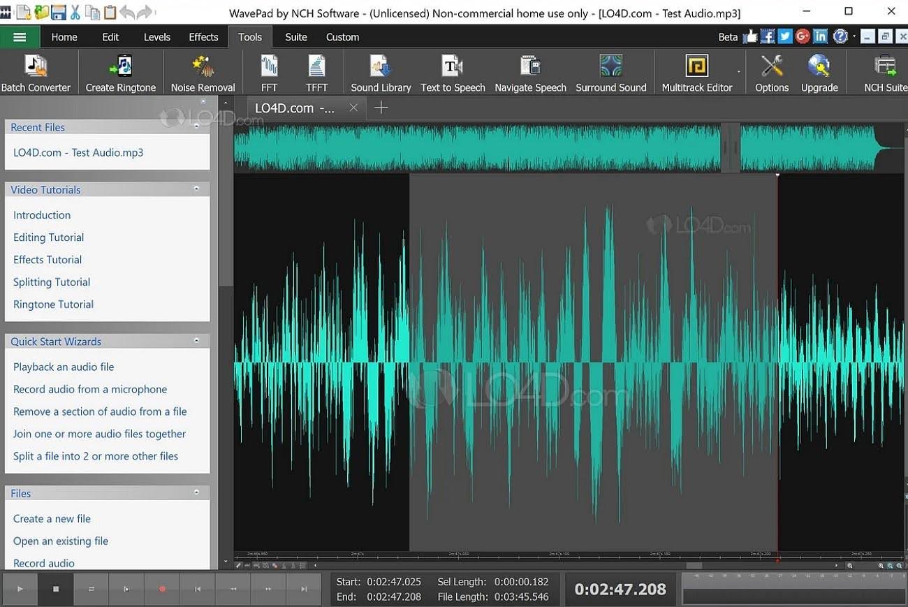 pick wavepad as sound recorder