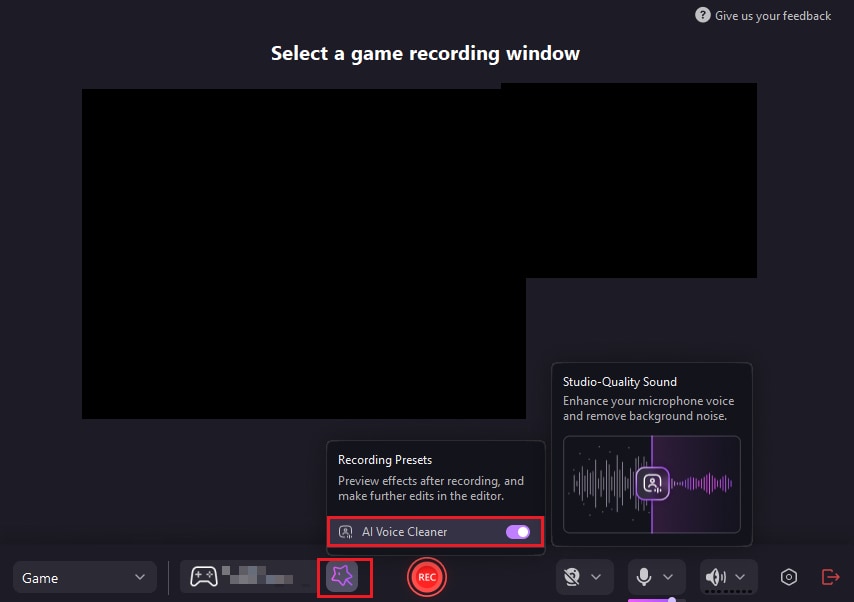 Enable AI voice cleaning
