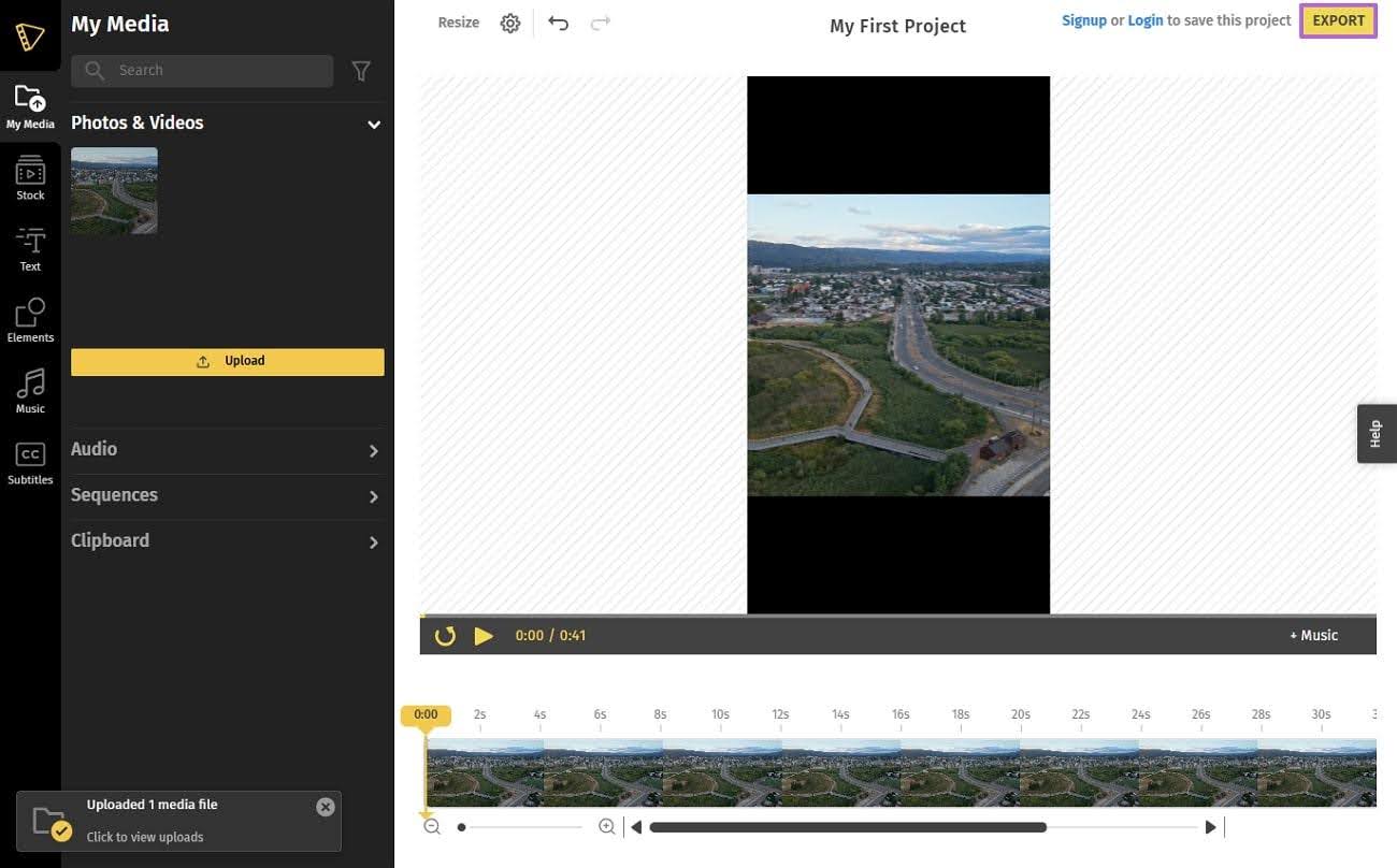 export video from typito