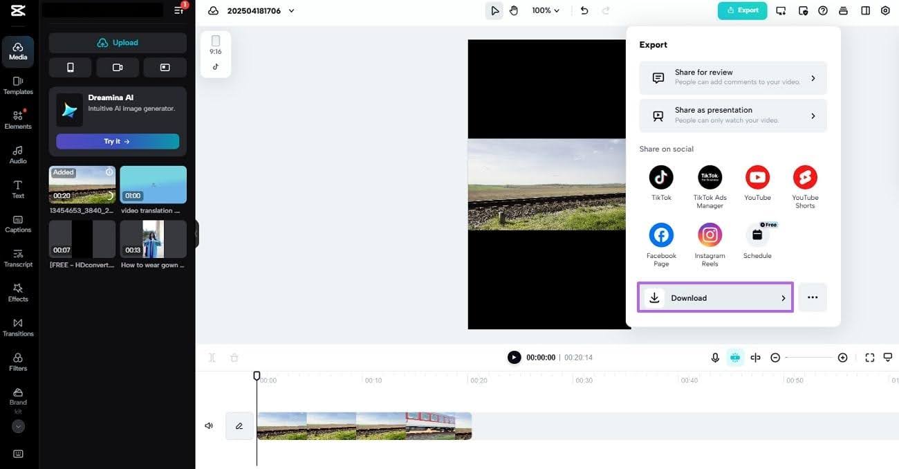 download video from capcut